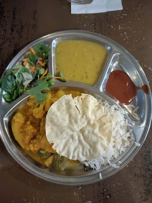 $11 vegan evening option (from the buffet) at Govinda's Restaurant in Northbridge