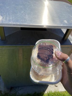 Beetroot choc brownie was gross. And $6 for more insult haha at Manna Wholefoods Cafe in South Fremantle