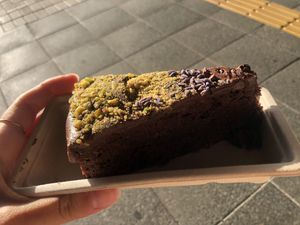 Chocolate cake  at Manna Wholefoods Cafe in South Fremantle