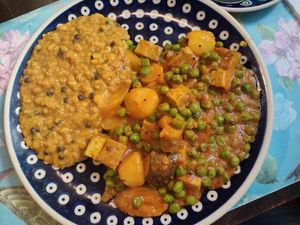Bärlauch Tofu mit Curry at Bio Bistro Spicy Spices in Salzburg
