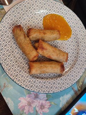 Frühlings Rollen mit Mango Chutney at Bio Bistro Spicy Spices in Salzburg