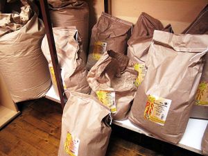 organic bulk food within the shop at Regenbogen Reformhaus in Vienna