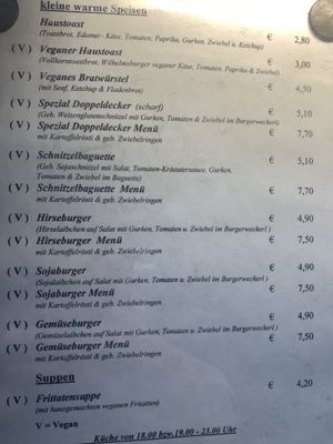 V = Vegan  at Rupp's Vegetarisches Pub   in Vienna