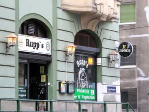 outside Rupp's on Arbeitergasse, 5th district at Rupp's Vegetarisches Pub   in Vienna