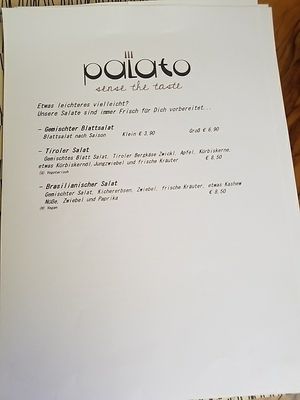 menu at Bio Bar von Antun in Vienna