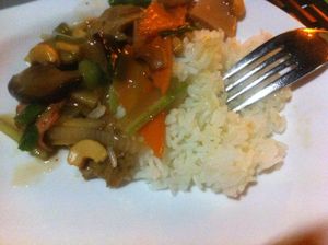 great food inc. vegan mock-meats, but horrible service at Vegetasia in Vienna