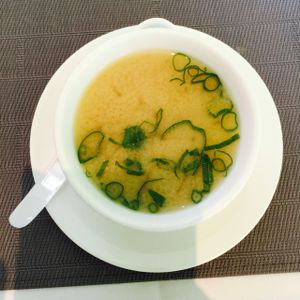 miso soup  at Vegetasia in Vienna