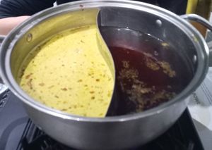 Coconut-curry and vegetable broth at Vegetasia in Vienna