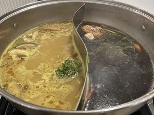 Coconut curry and vegetable stock   at Vegetasia in Vienna