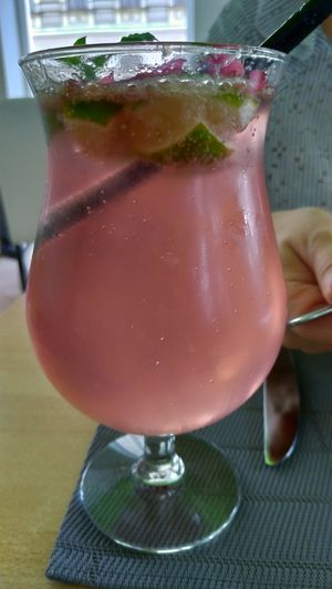Rose lemonade at Vegetasia in Vienna