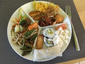 Buffet at Vegetasia in Vienna