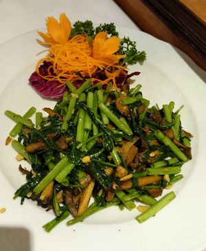 Wasserspinat mit Rind. at Xu's Cooking in Vienna