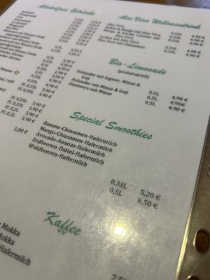 menu  at Xu's Cooking in Vienna