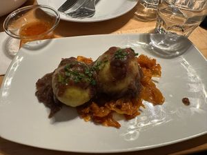 Tofu potato dumplings  #Veganuary at Hollerei in Vienna