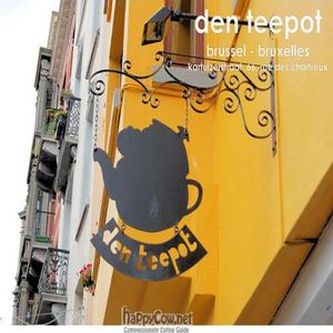 restaurant sign at Den Teepot in Brussels