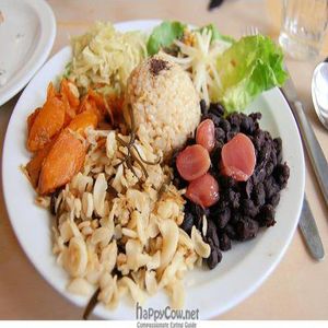 macrobiotic dish at Den Teepot in Brussels