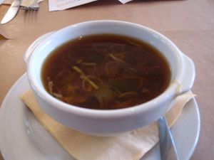 Miso soup at Den Teepot in Brussels