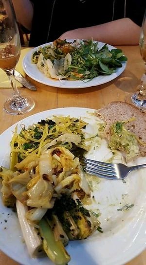 Buffet entrées at Dolma in Brussels