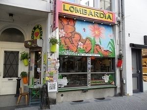 front of Lombardia, Antwerp at Lombardia Cafe in Antwerpen