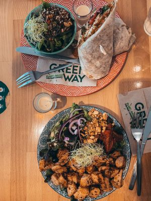 Kebab and salad at Greenway in Ghent