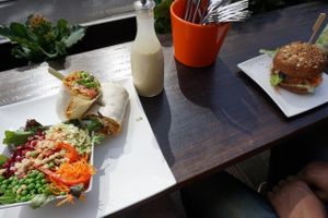 Greenway wrap and mexican burger at Greenway in Ghent