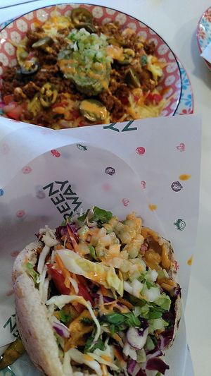 Kebab and Nachos (in the background) at Greenway in Ghent