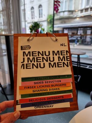 Menu at Greenway in Ghent