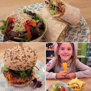 Blackbeanburger, wrap at Greenway in Ghent