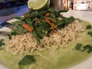 Thai green curry  at Radost FX Cafe in Prague