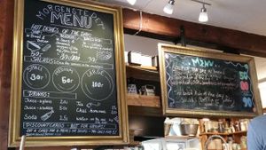 menu board at Morgenstedet in Copenhagen