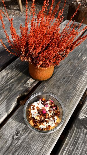 Dessert of thw  at Morgenstedet in Copenhagen