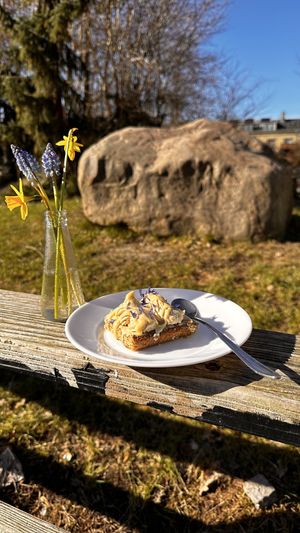 Vegan cake of the day  at Morgenstedet in Copenhagen