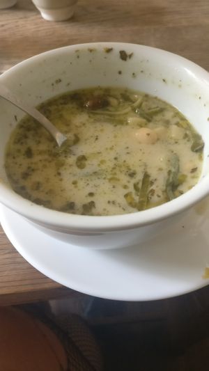 summer vegetable soup at Morgenstedet in Copenhagen