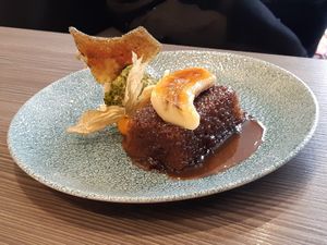 Sticky toffee banana pudding at Food For Friends in Brighton