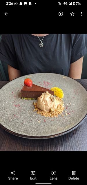 Chocolate torte at Food For Friends in Brighton