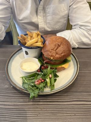 Burger   at Food For Friends in Brighton