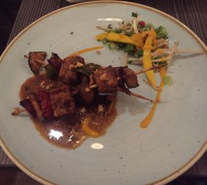 Satay skewers at Food For Friends in Brighton