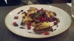 EXCELLENT VEGAN Grilled king oyster mushrooms at Food For Friends in Brighton