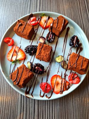 Vegan Dark Chocolate Truffles at Food For Friends in Brighton