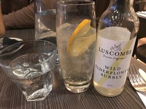 Elderflower bubbly at Food For Friends in Brighton