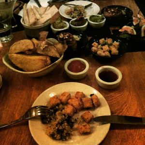 starters turned meal at Food For Friends in Brighton