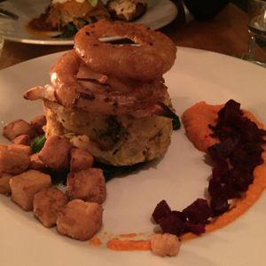 Potato cake  at Food For Friends in Brighton