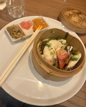 Steamed buns with tofu  at Terre a Terre in Brighton