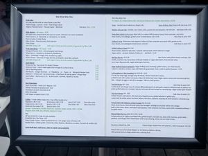 Menu  at Wai Kika Moo Kau in Brighton