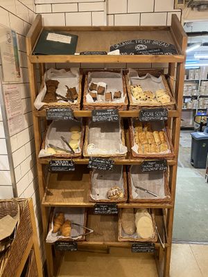 Vegan pastries and baked goods  at Infinity Foods in Brighton