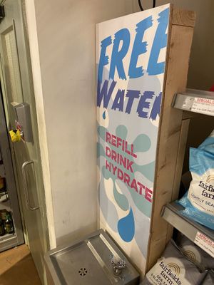 Free water refill station  at Infinity Foods in Brighton
