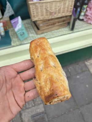 vegan sausage roll (2.65£)  at Infinity Foods in Brighton