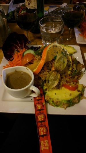 Gado gado at Rainbow Vegetarian Cafe in Cambridge