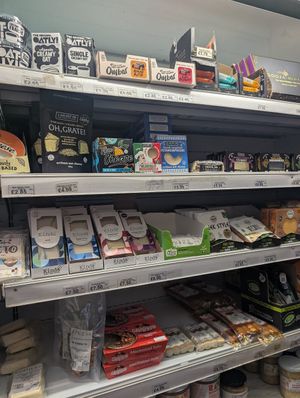 Vegan cheeze at Arjuna Wholefoods Ltd in Cambridge