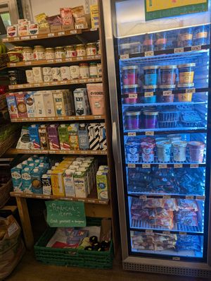 Plant-based milk and ice cream at Arjuna Wholefoods Ltd in Cambridge